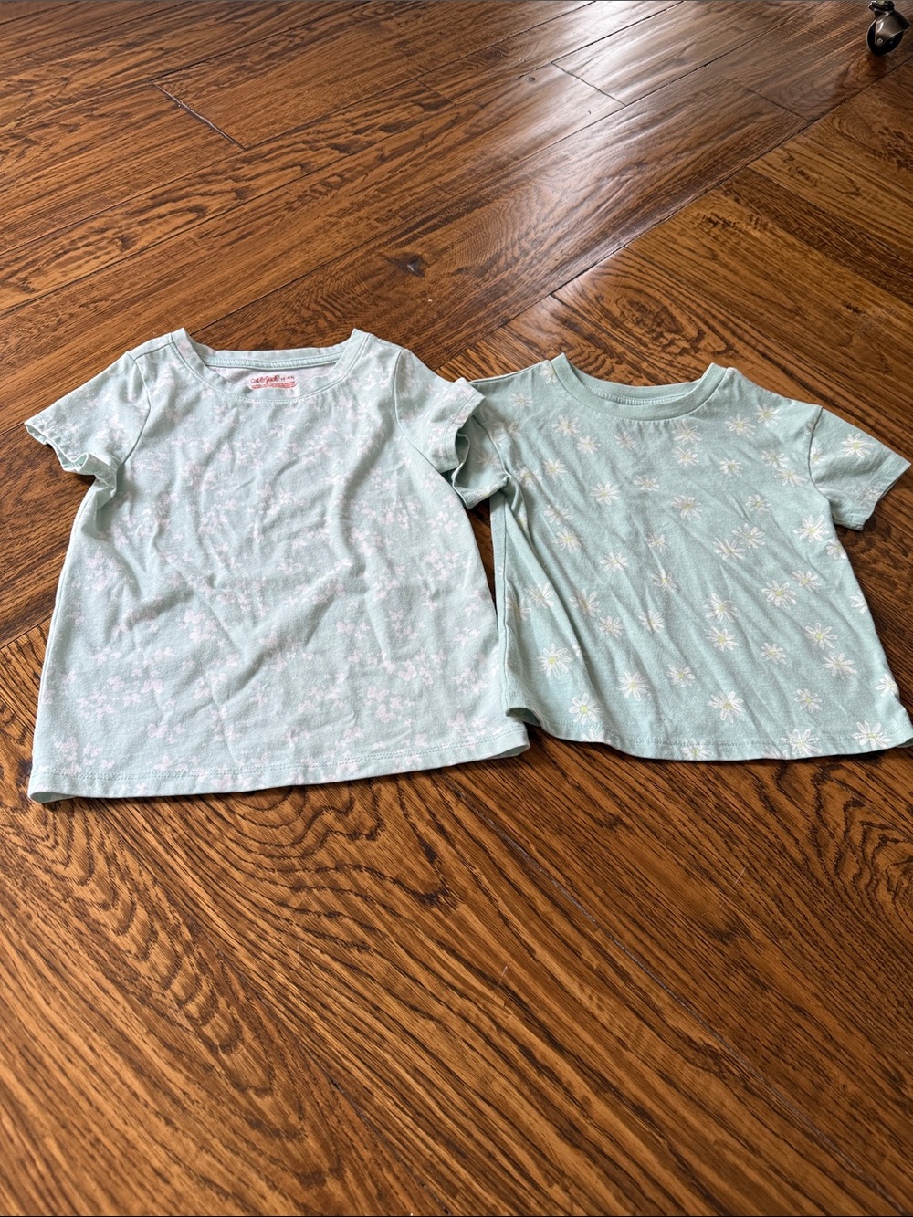 Girls' Light Mint Floral Short-Sleeve Tee - 2-Pack